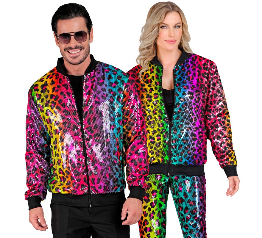 Translation missing: de.Bomber Moda animal print multicolor para adulto