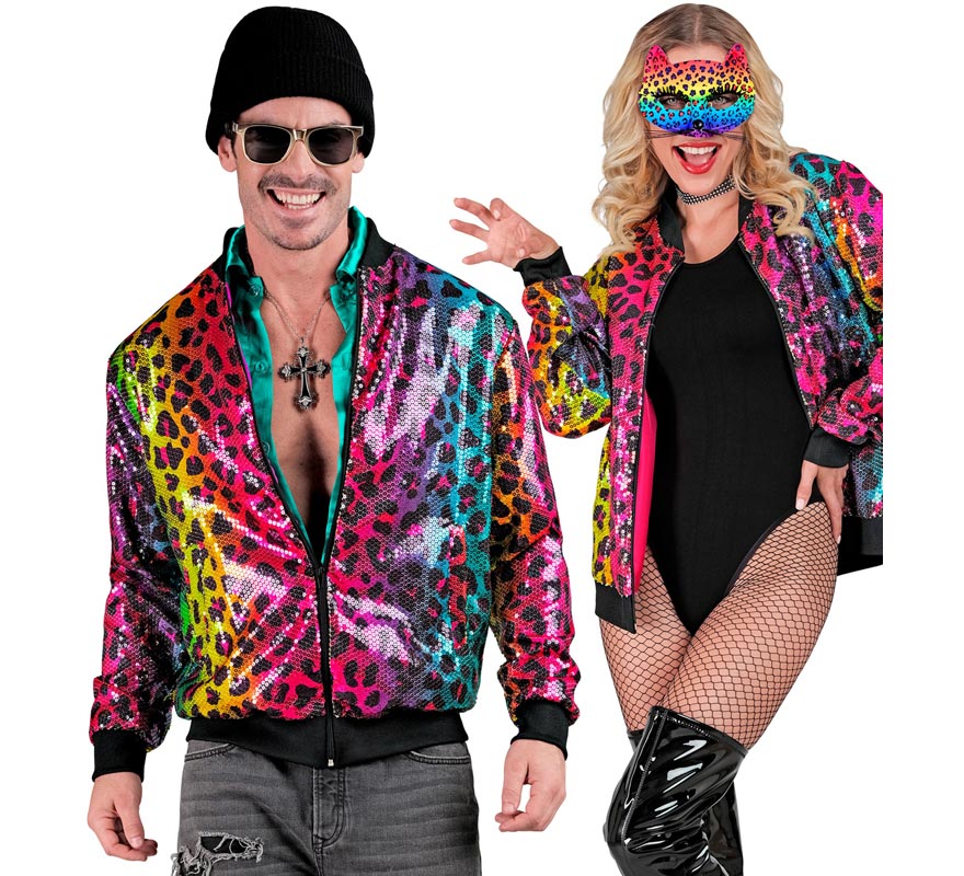 Translation missing: de.Bomber Moda animal print multicolor para adulto