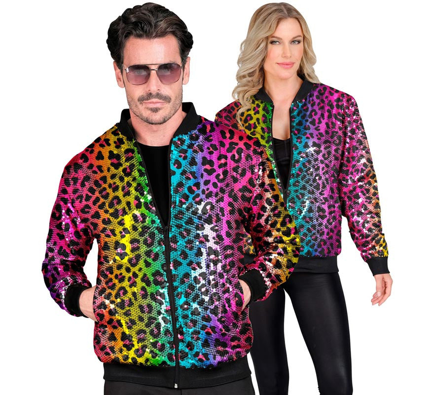 Translation missing: de.Bomber Moda animal print multicolor para adulto