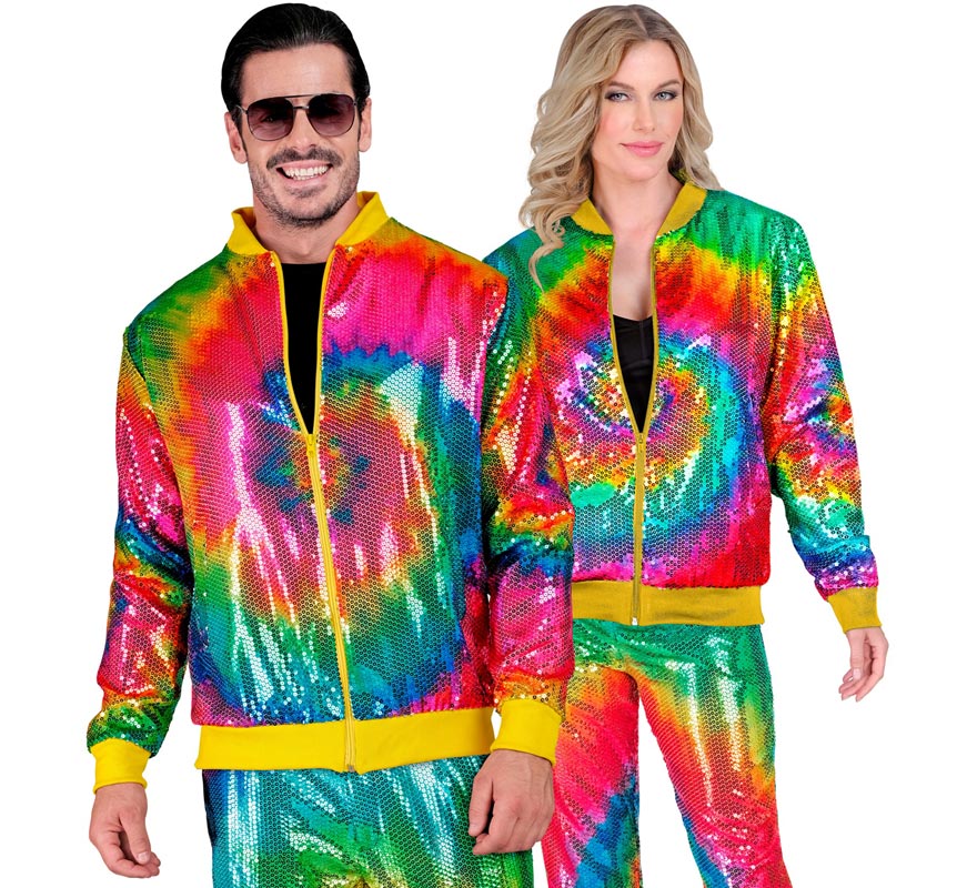 Translation missing: de.Bomber Moda multicolor neón para adulto
