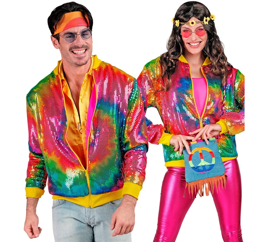 Translation missing: de.Bomber Moda multicolor neón para adulto