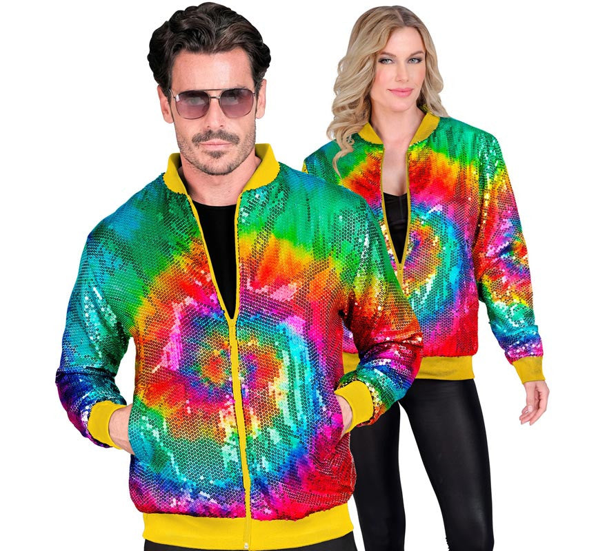 Translation missing: de.Bomber Moda multicolor neón para adulto