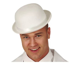 Weißer Filz Bowler