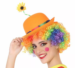 Clown Bowler mit Blume in verschiedenen Farben