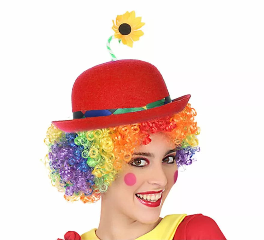 Bombín de Payaso con Flor en varios colores