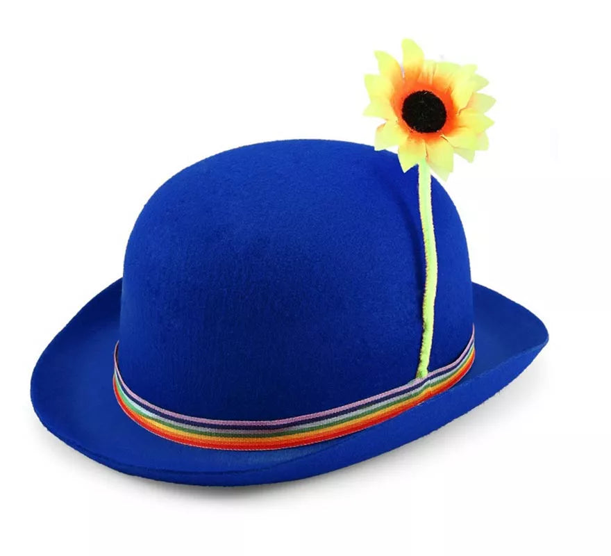 Translation missing: de.Bombín de Payaso con girasol en varios colores adulto