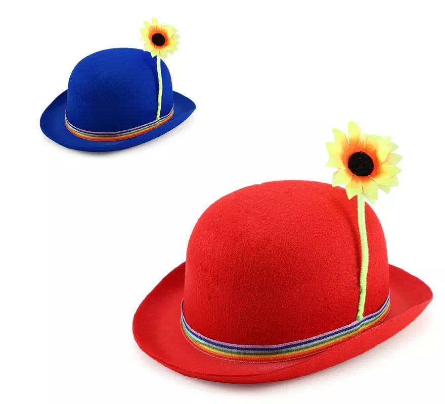 Translation missing: de.Bombín de Payaso con girasol en varios colores adulto