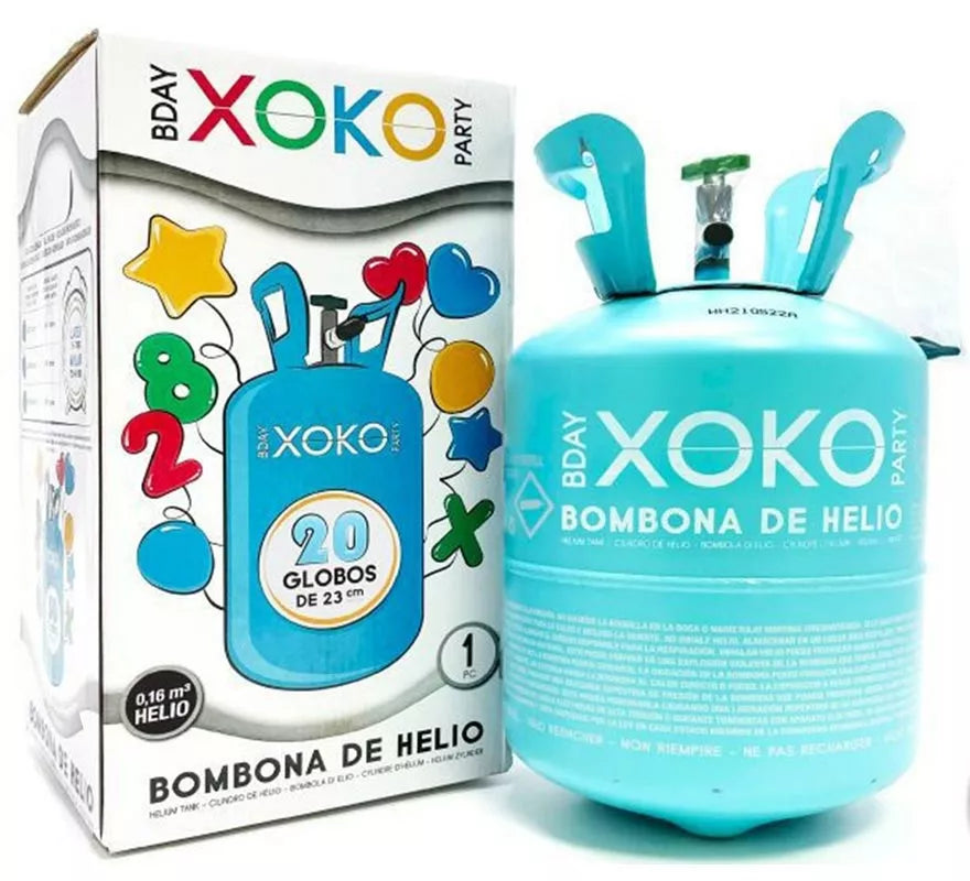 Bombona de Helio de 5 litros o 0,16 m3 para llenar 20 globos