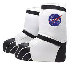 Schwarz-weiße Astronautenstiefel