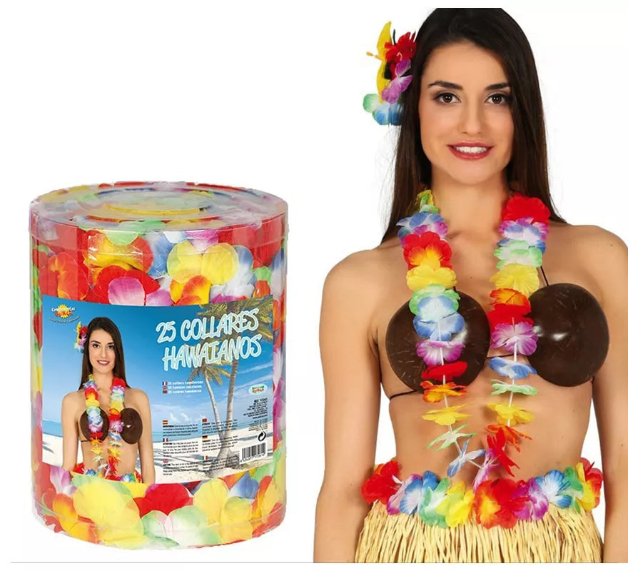 Translation missing: de.Bote de 25 Collares Hawaianos Multicolor