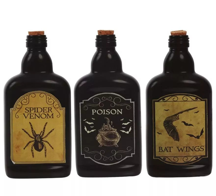 Translation missing: de.Botellas de Veneno en Vidrio Surtidas de 19 cm