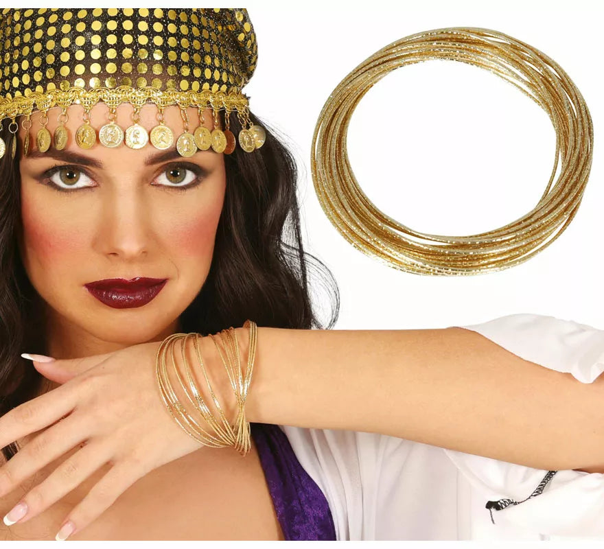 Translation missing: de.Brazalete de 20 Pulseras metálicas adulto