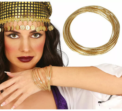 Brazalete de 20 Pulseras metálicas adulto