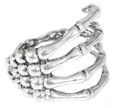 Silbernes Skelettarmband aus Metall