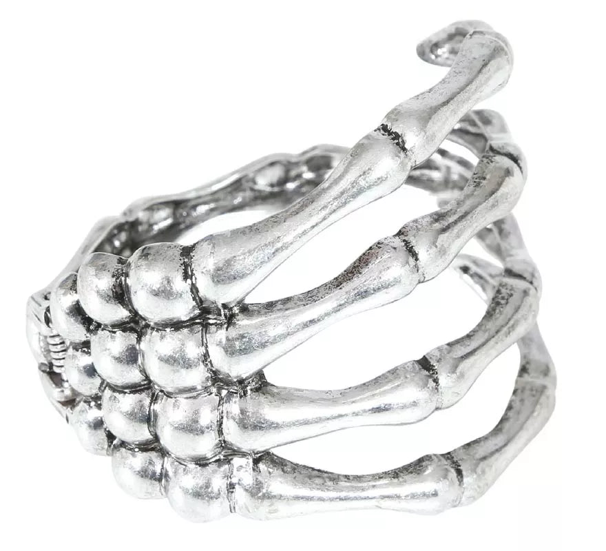 Translation missing: de.Brazalete Esqueleto Metálico de plata