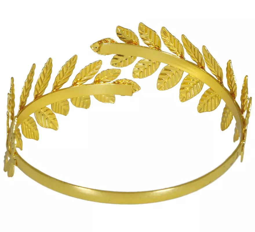 Brazalete Romana Metálica hojas doradas