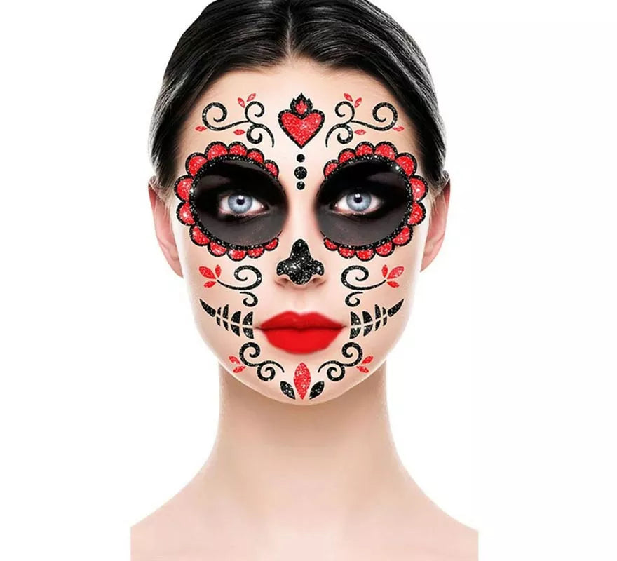 Translation missing: de.Brillantina Facial Catrina rojo de 20x20 cm
