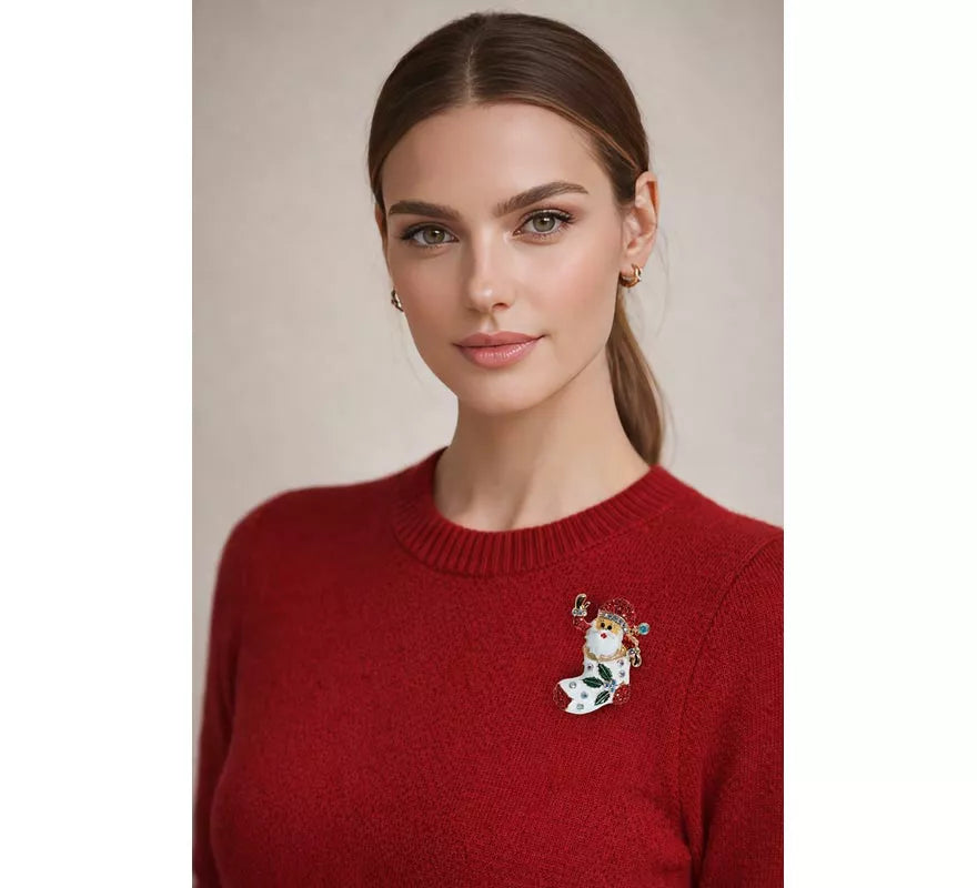 Translation missing: de.Broche Metálico de Bota de Navidad de 6 cm