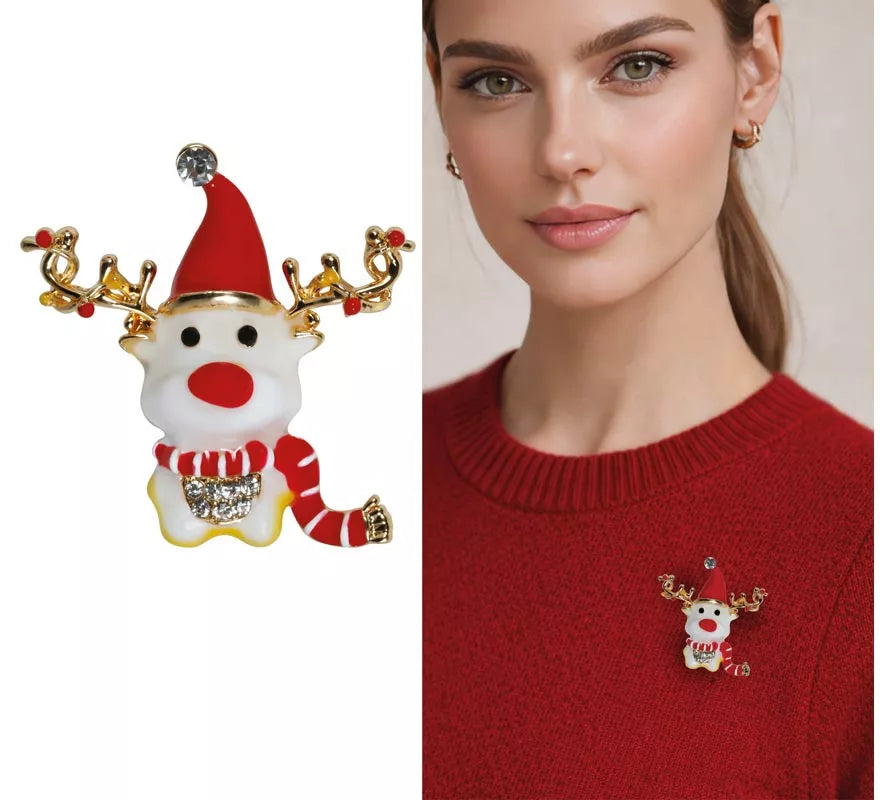 Translation missing: de.Broche Metálico de Reno Navideño de 3,5 cm