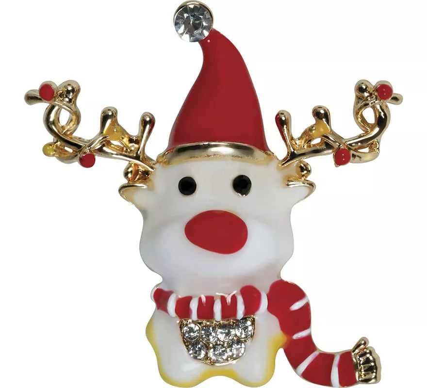 Translation missing: de.Broche Metálico de Reno Navideño de 3,5 cm