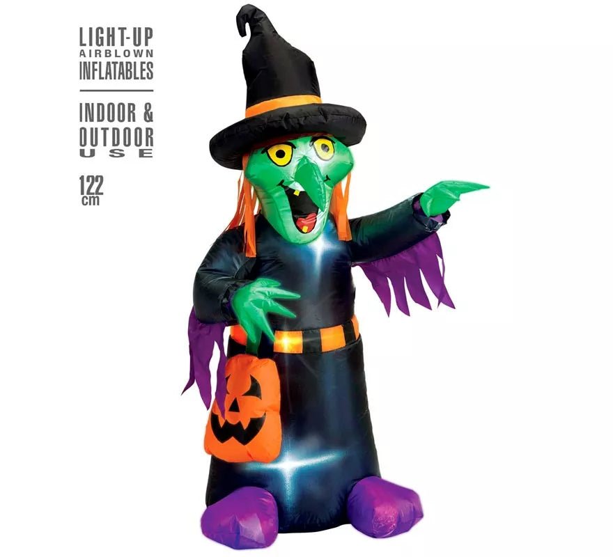 Translation missing: de.Bruja Auto Hinchable de Halloween con Iluminación de 122 cm