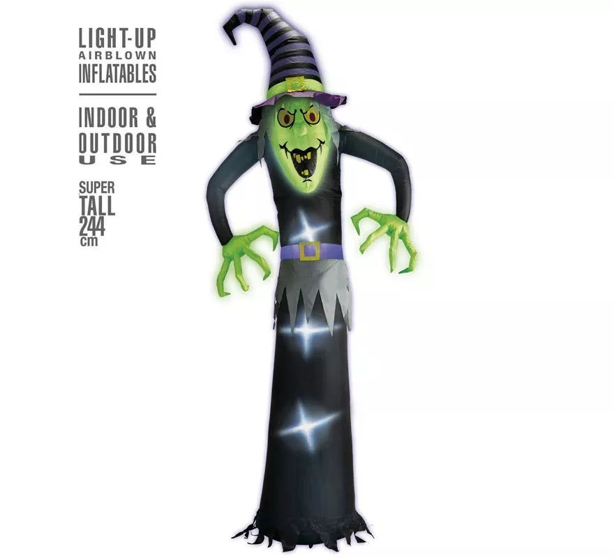 Translation missing: de.Bruja Auto Hinchable de Halloween con Iluminación de 244 cm