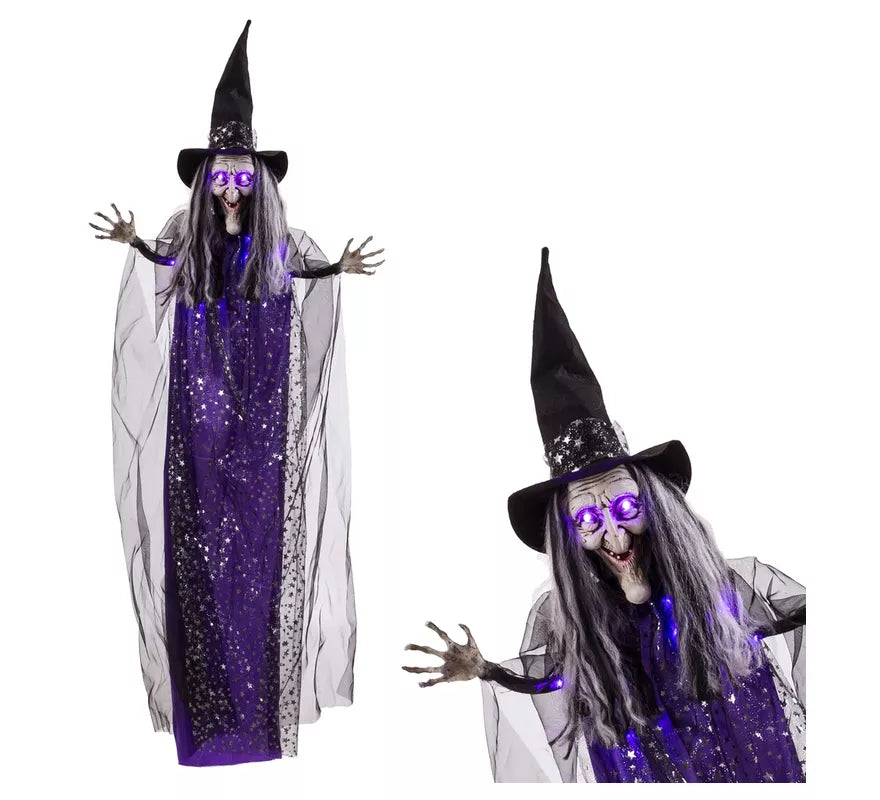 Translation missing: de.Bruja Colgante morada con Luz de 60x12x153 cm
