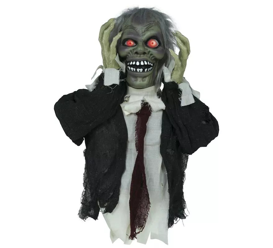 Translation missing: de.Busto de Zombie con Luz de Sonido y Movimiento de 55 cm