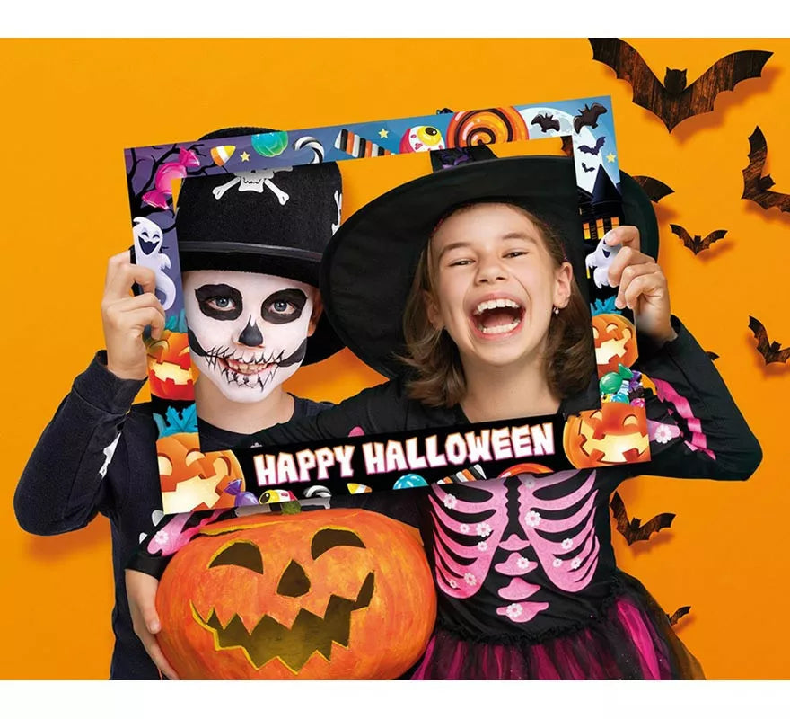 Translation missing: de.Caja 12 Marco Photocall Halloween colorido 80x60 cm