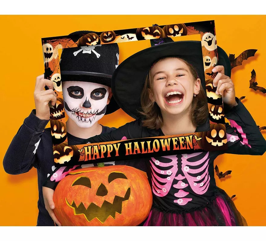 Translation missing: de.Caja 12 Marco Photocall Halloween negro 80x60 cm