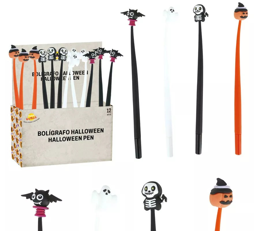 Translation missing: de.Caja de 12 Bolígrafos de Halloween de 22 cm