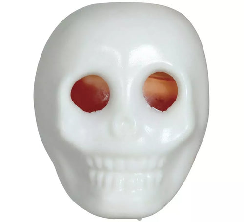 Caja de 12 Calaveras con Gusanos en el cerebro Elásticos 8 cm