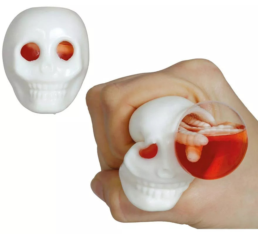 Translation missing: de.Caja de 12 Calaveras con Gusanos en el cerebro Elásticos 8 cm