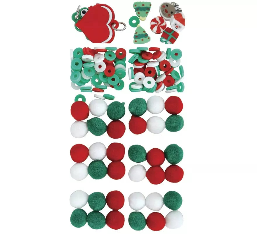 Caja de 164 Piezas para Pulseras de Navidad