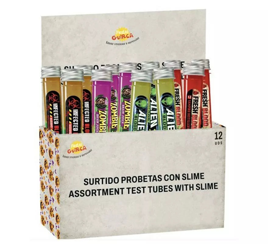 Translation missing: de.Caja de 24 Probetas Surtidas con Slime