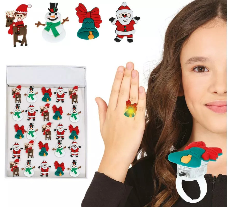 Translation missing: de.Caja de 25 Anillos de Navidad con Luz de 3,5 cm