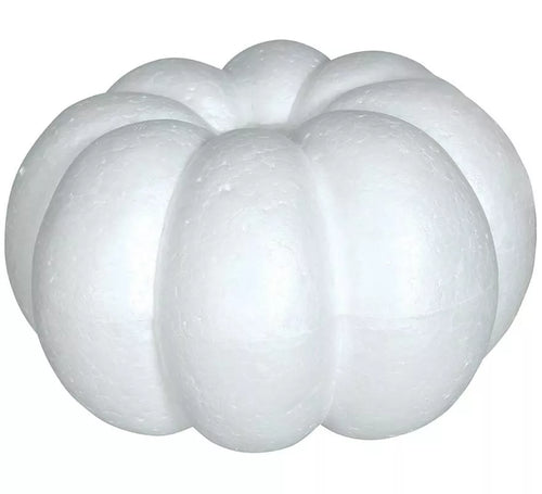 Calabaza blanca de corcho para Decorar 18x10 cm