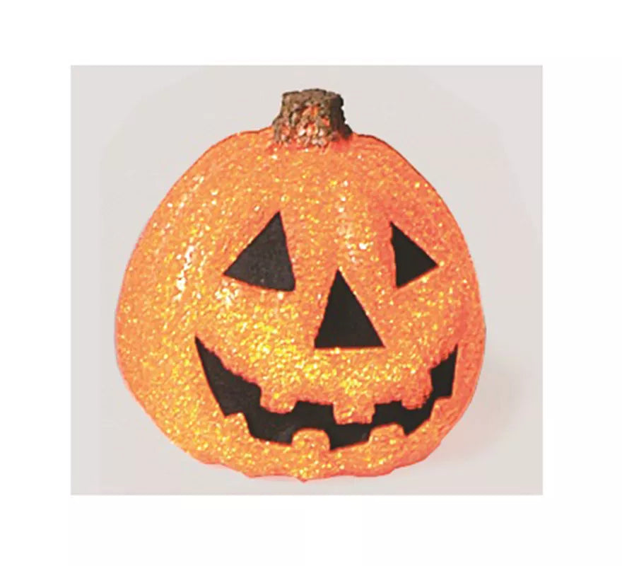 Translation missing: de.Calabaza decoración con luz 16 cm para Halloween en colores surtidos