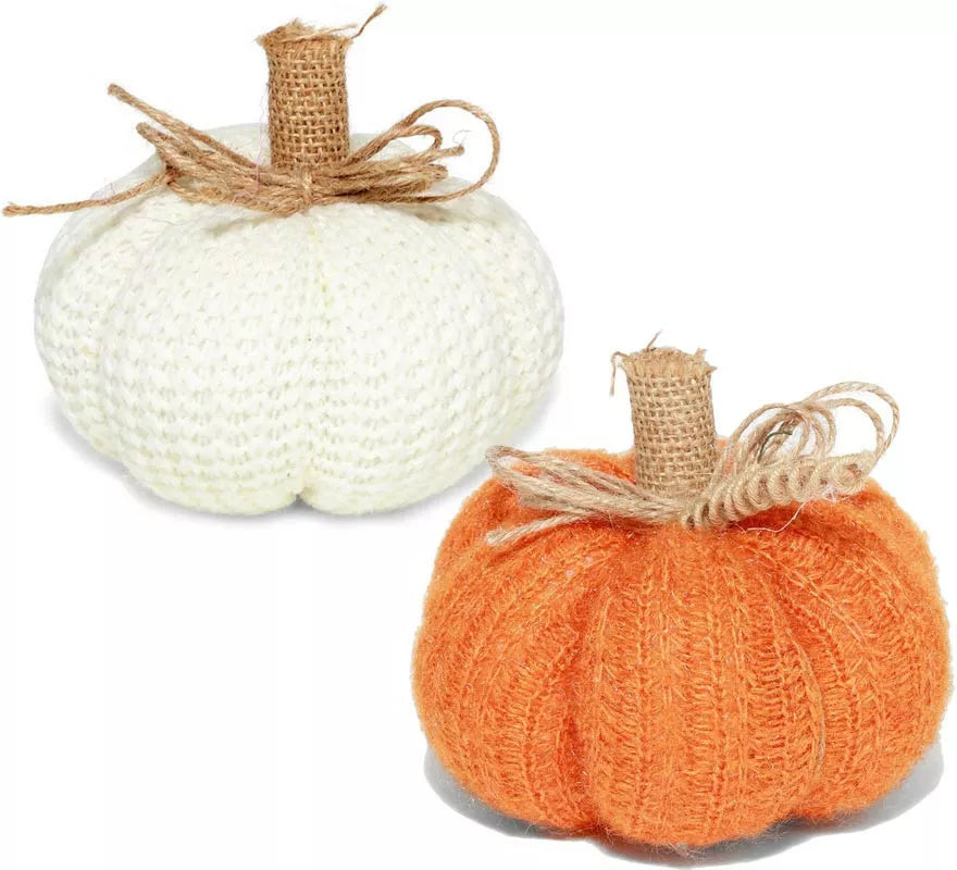 Calabaza decorativa de Algodón de 12 cm en varios colores