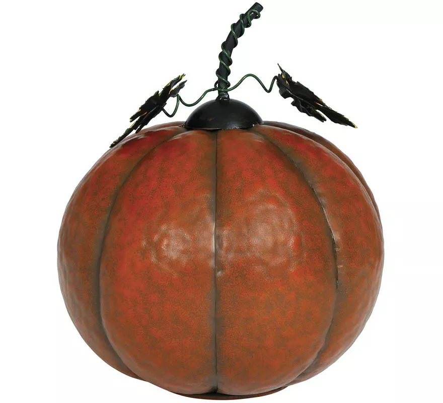 Translation missing: de.Calabaza Metálica naranja con Luz 16 cm