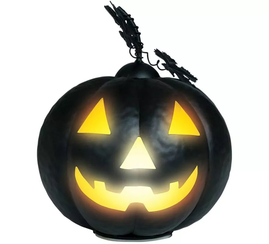 Translation missing: de.Calabaza Metálica negra con Luz 16 cm