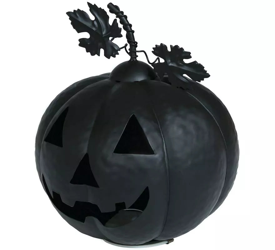 Translation missing: de.Calabaza Metálica negra con Luz 16 cm
