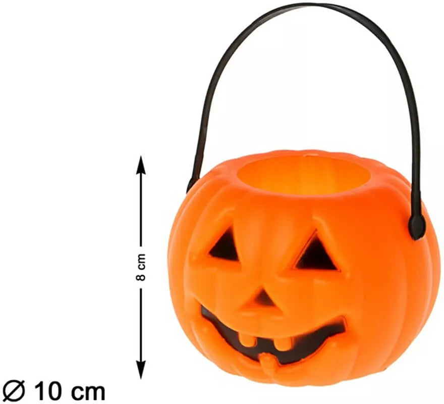 Translation missing: de.Calabaza Naranja y Negra con Luz 8 cm