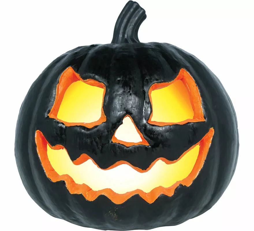 Calabaza negra con Luz de 20 cm