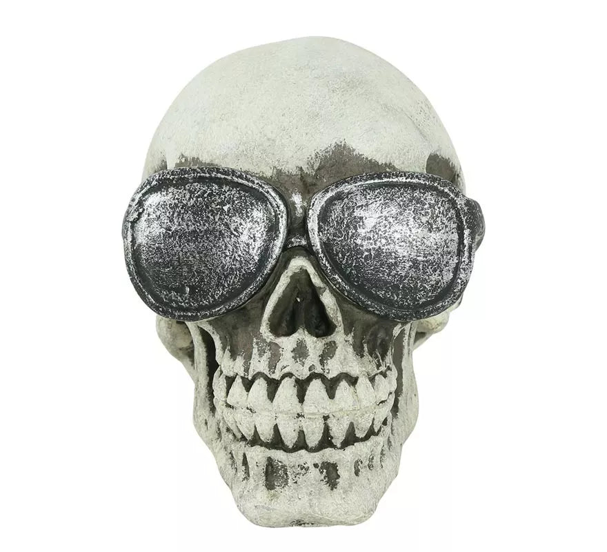 Translation missing: de.Calavera con Gafas Resina 11 cm