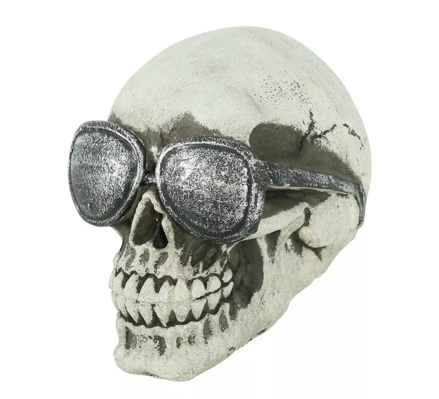 Translation missing: de.Calavera con Gafas Resina 11 cm