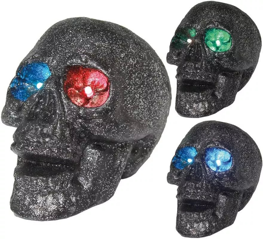 Translation missing: de.Calavera con luz en los Ojos en colores surtidos 14 cm