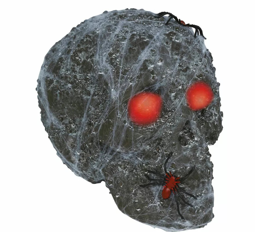 Translation missing: de.Calavera con Telarañas y Luz de 20 cm
