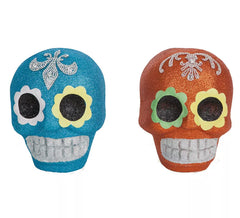 Calavera de Catrina Glitzer sortiert 17X16 cm