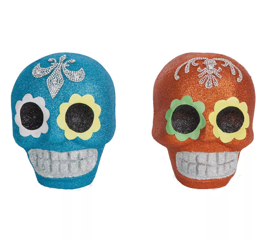 Translation missing: de.Calavera de Catrina Purpurina surtidos de 17X16 cm